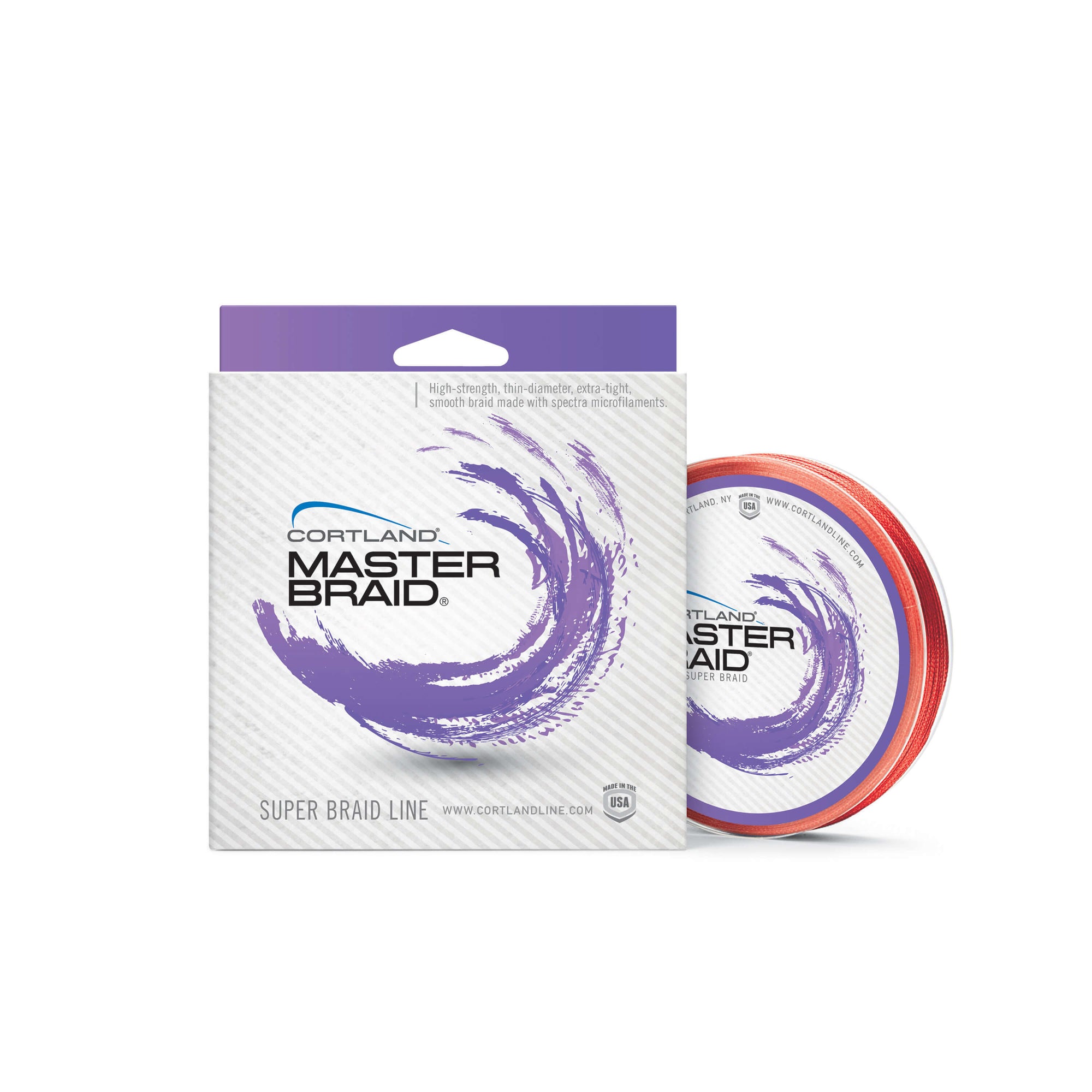 Cortland Master Braid Red - Box and spool