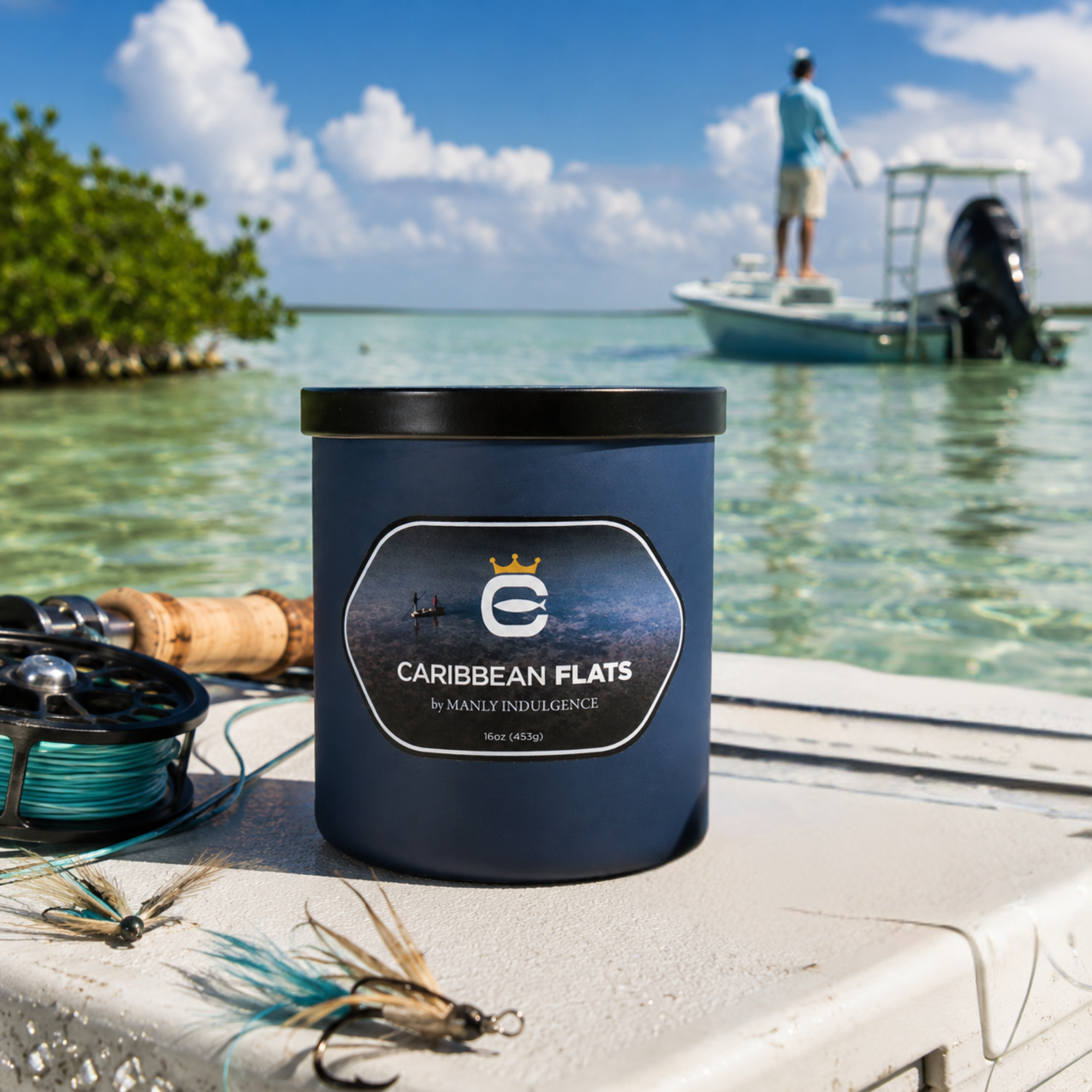 Caribbean Flats, 16oz, Two Wick - Cortland Line® x Manly Indulgence®