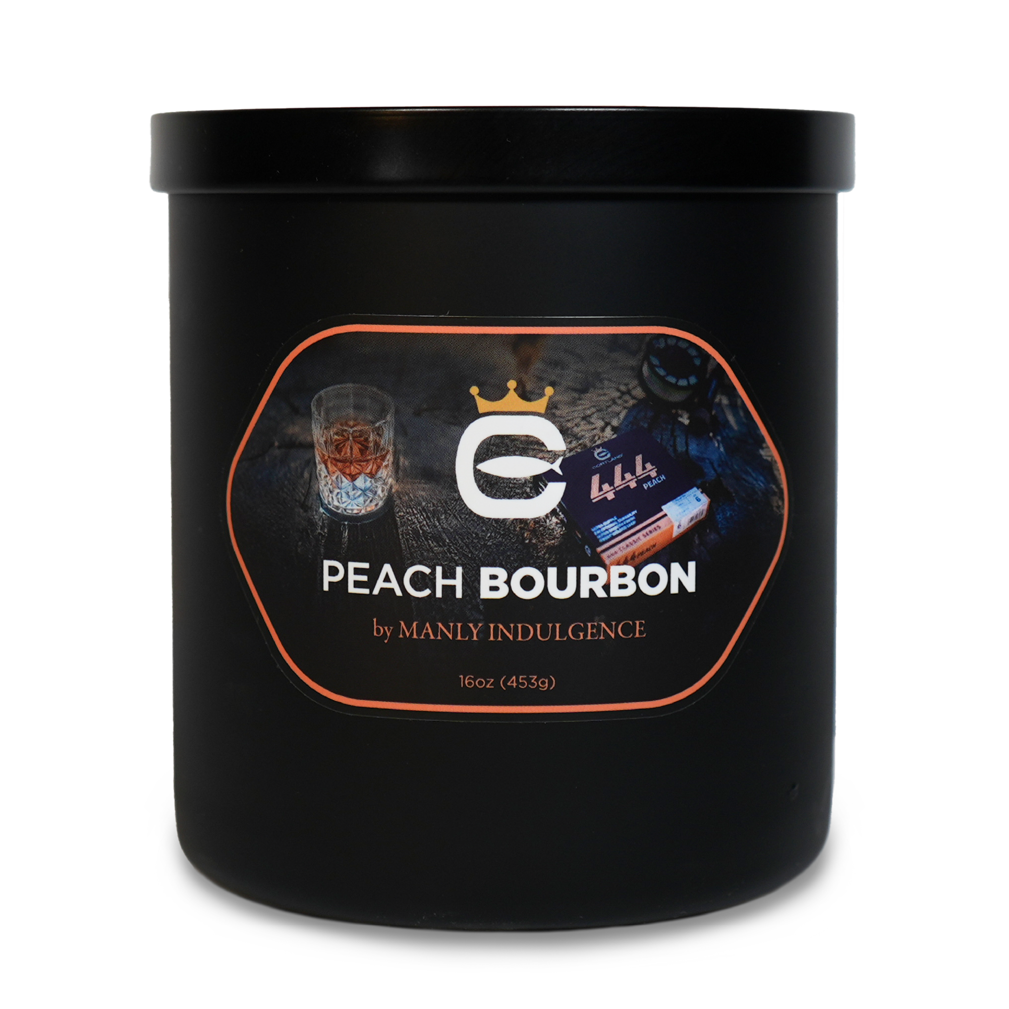 Peach &amp; Bourbon, 16oz, Two Wick - Cortland Line® x Manly Indulgence®